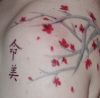 cherry blossom shoulder pic tattoo